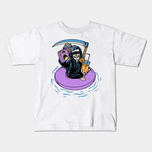 Swimming while Drinking Juice and Listening to the Radio Kids T-Shirt